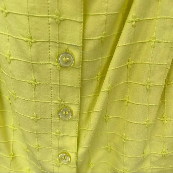 Hurley Yellow Window Pane Crop Top Beach Summer Boho Size Large - Picture 5 of 12